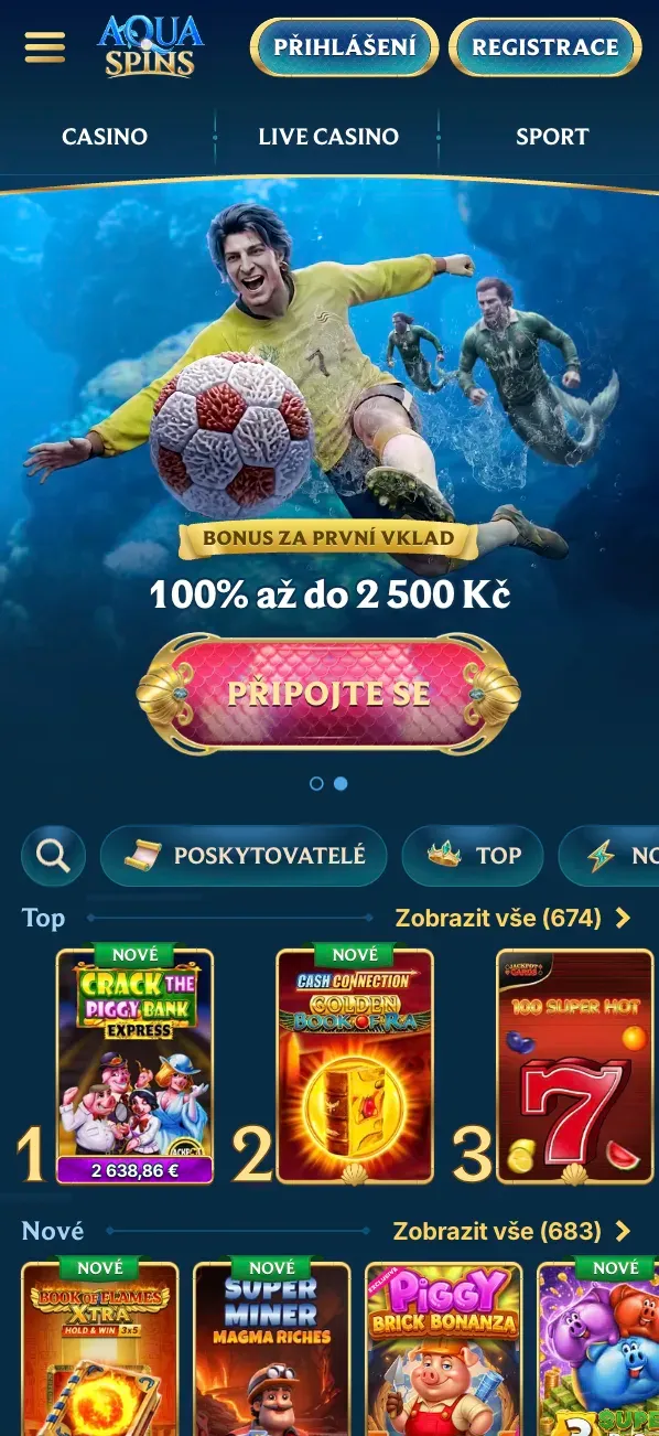 Mobilní hraní v AquaSpins