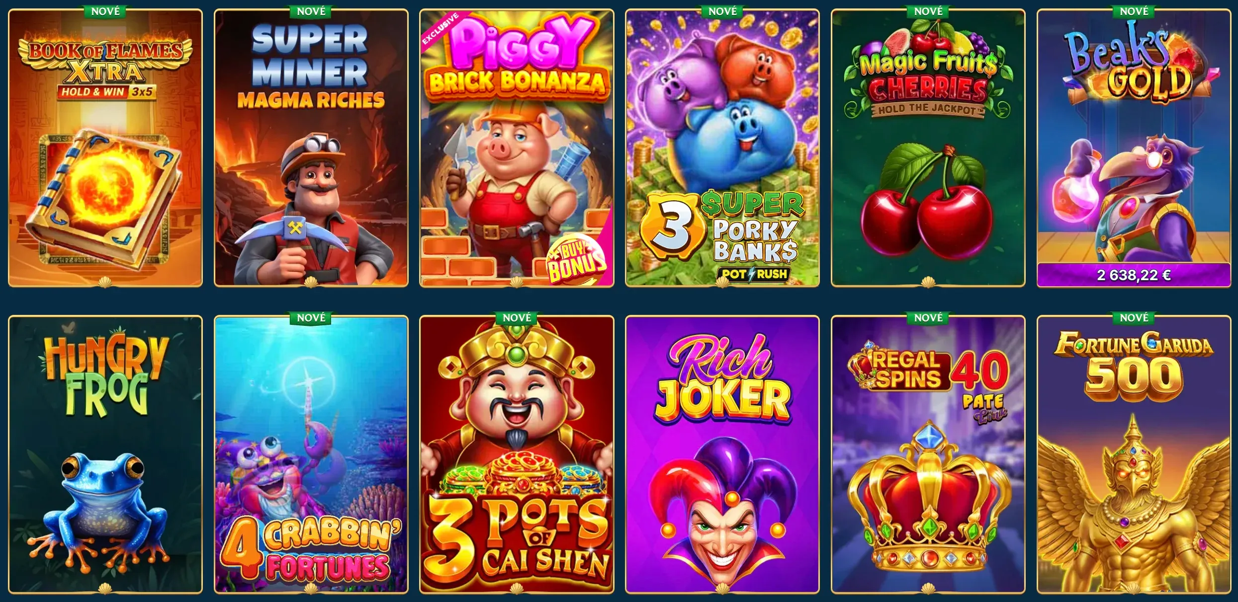 Nabídka hracích automatů v AquaSpins casino